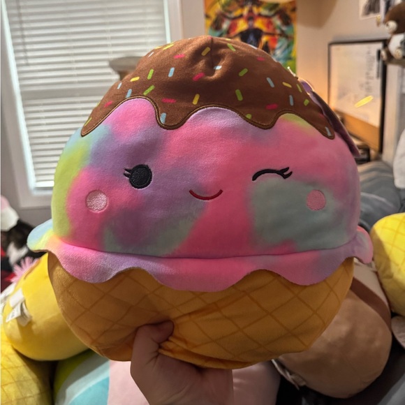 Squishmallows Other - 12” Glady the Ice Cream Squishmallow, pre-owned, like-new condition